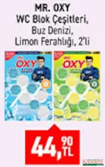 MR. OXY WC BLOK ÇEŞİTLERİ 2'Lİ fiyat ve kampanya bilgisi